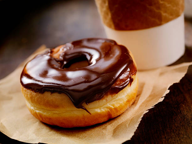 Chocolate Donut with a Take Out Coffee- Photographed on Hasselblad H3D2-39mb Camera